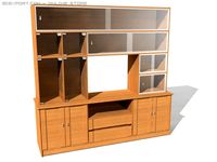 90s display cabinet 3D Model