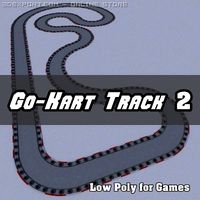 Low Polygon Go Kart Track 2 3D Model