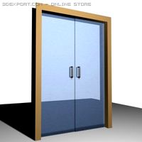 Glass Pull/push door 3D Model