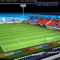 Soccer stadium med 3D Model