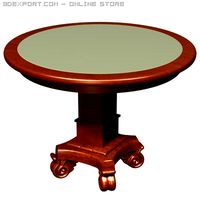 Round Card Table 3D Model