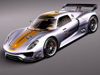 Porsche 918 RSR 2012 3D Model