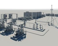 Oil Factory shell 3D Model