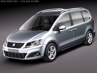 Seat Alhambra 2011 3D Model