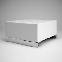 CGAxis White Pouf 09 3D Model