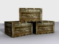 Wooden box 3D Model
