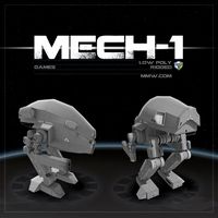 Mech 1 Low Poly Max 2011 3D Model