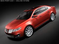 Lincoln MKS 2008 mid poly 3D Model