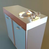 Medical Office Sink Cabinet 3D Model