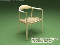 The round chair 1950 3D Model