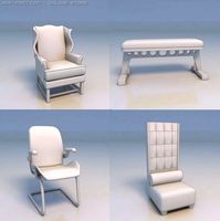 Chair desk couch 3D Model