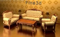 Antique0994sofa Combination 3D Model