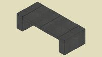 A14 50 2 10 bench 144/62, 2 Basalt-slabs