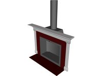 Basic Home Fireplace and Mantle