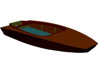 Boat Catamaran 3D CAD Model