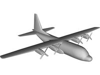 Lockheed C-130 Hercules 3D CAD Model