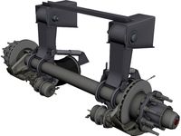 Truck Axle with Brakes 3D CAD Model