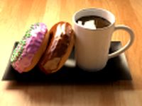 Download free Coffee and Donuts 3D Model