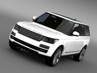 Range Rover Autobiography Black LWB L405 3D Model