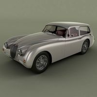 Jaguar XK150 Tow Car 3D Model