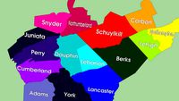 Pennsylvania Dutch/Amish Country County Map