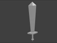 Big Cartoon Sword 3D Model