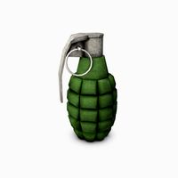 Low Poly Hand Grenade 3D Model