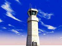 Low Poly Airbase Tower Control 3D Model