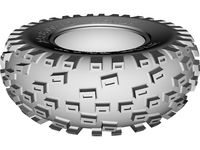 Tire 12x6 inch 3D CAD Model