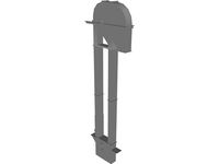 36 Inch Pulley Elevator Leg with Boot and Head