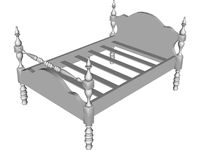 Bed Single Low Post