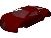 Bugatti Veyron Body 3D CAD Model