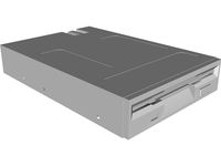 PC Floppy Disk Drive 3D CAD Model