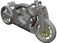 Motorcycle Yokohama 3D CAD Model