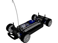 Tamiya TT01 RC Car Chassis 3D CAD Model