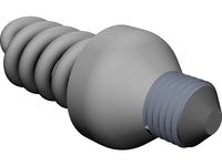 CFL Lamp 3D CAD Model
