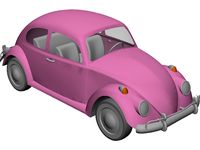 Volkswagen Beetle (1963) 3D CAD Model