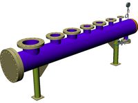 Steam Header 3D CAD Model