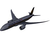 Boeing 787-800 Singapore Airlines 3D CAD Model