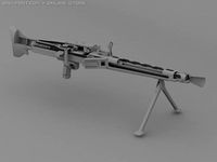 Machine Gun MG3 3D Model