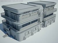 Futuristic Sci Fi Building 7 3D Model