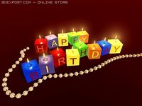 Happy Birthday Candles 3D Model