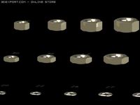 Library Nuts and WASHERS AutoCAD 2007 2010 3D Model