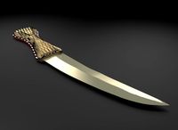 Knife with rubies 3D Model