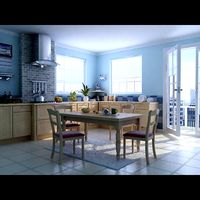 Photorealistic Dining Room 0017 3D Model