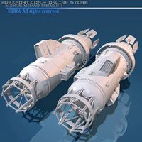 Spaceship engines 2 3D Model