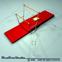 Uneven bars 3D Model