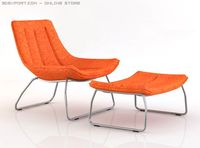 Ola Chair and Ottoman 3D Model