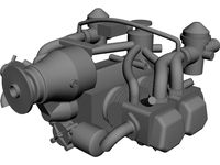Rotax 912 Engine 3D CAD Model