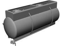Truck Mount Fiberglass Chemical Tank 3D CAD Model
